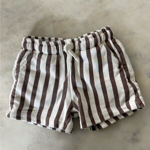 Zara brown striped boys shorts